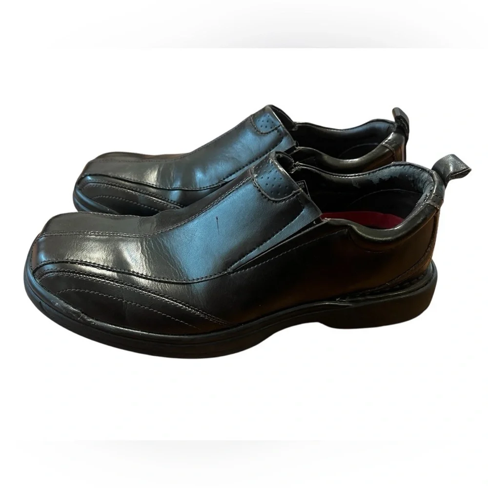 Sketchers Men's Dark Brown Leather Slip-On Shoes Sz 8.5